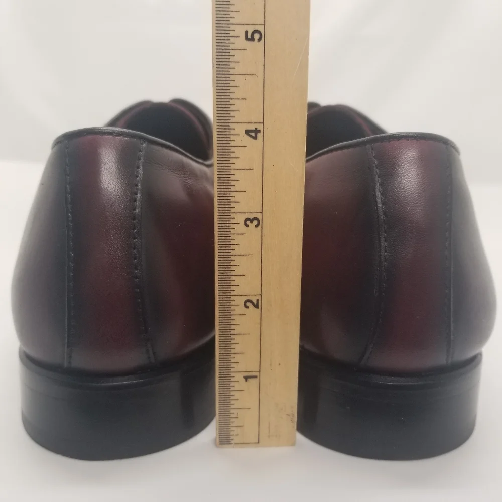 Joseph Abbound Locarno Mens Size 11D Red Wine Burgundy Leather Oxford Lace Up